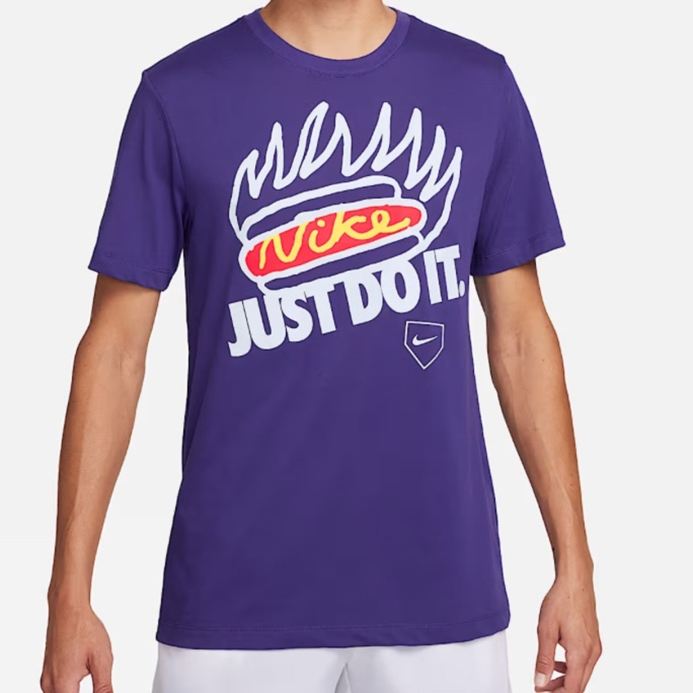Nike Dri-FIT Baseball graphic T-Shirt Men’s size XXL NEW! color PURPLE!